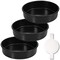 Set of 3, 8-Inch Round Cake Pan Nonstick Baking Cake Pans with 90 Pieces Parchment Paper, Dishwasher Safe